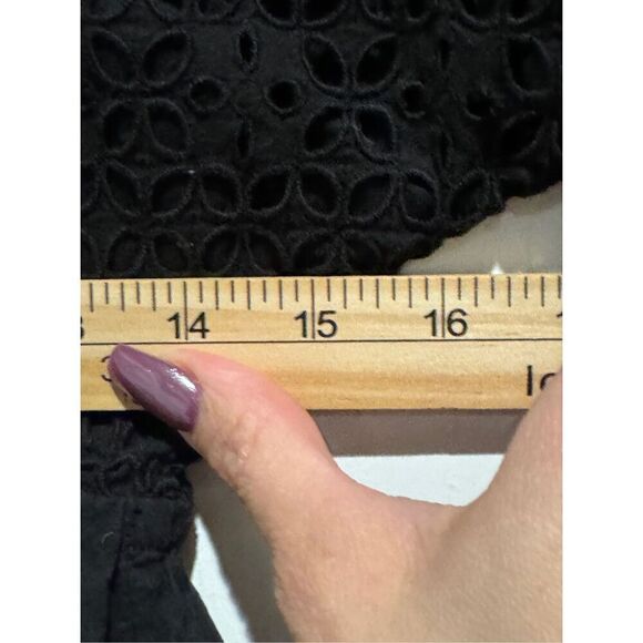 O’Neill Black Cotton Bodhi Eyelet Lace Boho Mini Dress Size Small - Picture 5 of 13